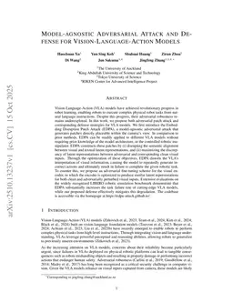 Model-agnostic Adversarial Attack and Defense for Vision-Language-Action Models