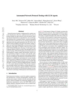 Automated Network Protocol Testing with LLM Agents