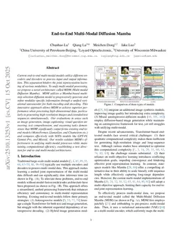 End-to-End Multi-Modal Diffusion Mamba