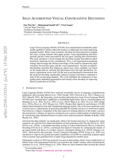 Self-Augmented Visual Contrastive Decoding