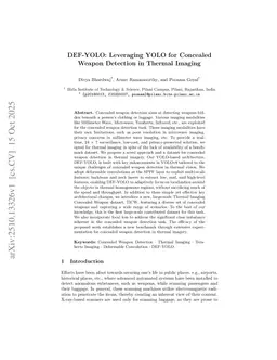DEF-YOLO: Leveraging YOLO for Concealed Weapon Detection in Thermal Imagin