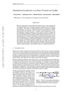 Thompson Sampling via Fine-Tuning of LLMs