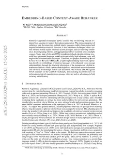 Embedding-Based Context-Aware Reranker