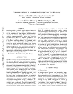 Personal Attribute Leakage in Federated Speech Models