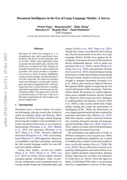 Document Intelligence in the Era of Large Language Models: A Survey