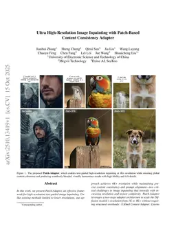 Ultra High-Resolution Image Inpainting with Patch-Based Content Consistency Adapter