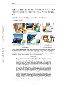 VIST3A: Text-to-3D by Stitching a Multi-view Reconstruction Network to a Video Generator