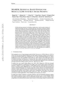 MedREK: Retrieval-Based Editing for Medical LLMs with Key-Aware Prompts