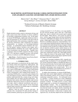 XD-RCDepth: Lightweight Radar-Camera Depth Estimation with Explainability-Aligned and Distribution-Aware Distillation
