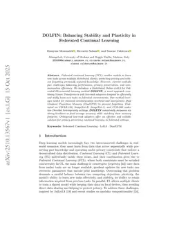 DOLFIN: Balancing Stability and Plasticity in Federated Continual Learning