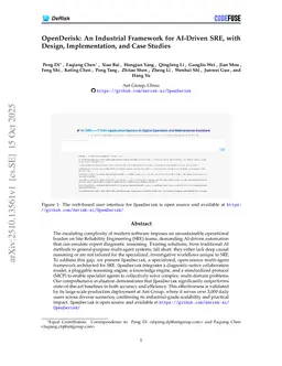 OpenDerisk: An Industrial Framework for AI-Driven SRE, with Design, Implementation, and Case Studies