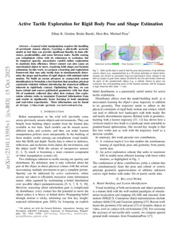 Active Tactile Exploration for Rigid Body Pose and Shape Estimation