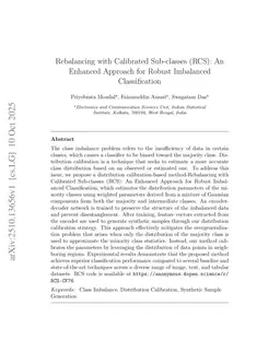 Rebalancing with Calibrated Sub-classes (RCS): A Statistical Fusion-based Framework for Robust Imbalanced Classification across Modalities