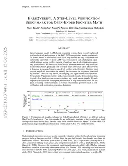 Hard2Verify: A Step-Level Verification Benchmark for Open-Ended Frontier Math