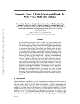 InteractiveOmni: A Unified Omni-modal Model for Audio-Visual Multi-turn Dialogue