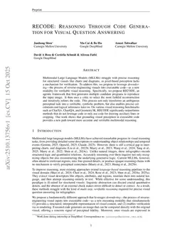 RECODE: Reasoning Through Code Generation for Visual Question Answering