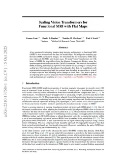 Scaling Vision Transformers for Functional MRI with Flat Maps