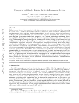 Progressive multi-fidelity learning for physical system predictions
