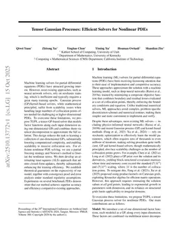 Tensor Gaussian Processes: Efficient Solvers for Nonlinear PDEs