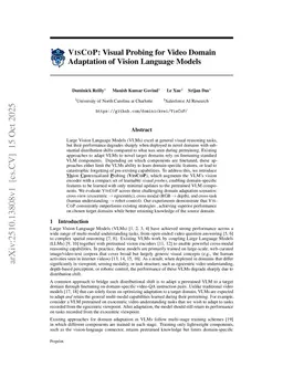 VisCoP: Visual Probing for Video Domain Adaptation of Vision Language Models