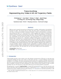 Trace Anything: Representing Any Video in 4D via Trajectory Fields
