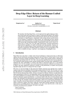 Deep Edge Filter: Return of the Human-Crafted Layer in Deep Learning
