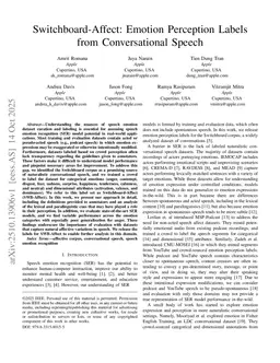 Switchboard-Affect: Emotion Perception Labels from Conversational Speech