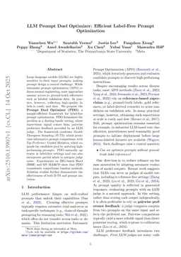 LLM Prompt Duel Optimizer: Efficient Label-Free Prompt Optimization