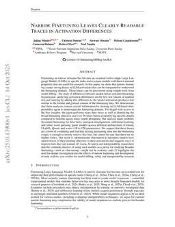 Narrow Finetuning Leaves Clearly Readable Traces in Activation Differences