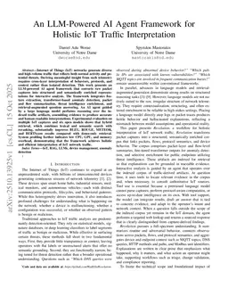 An LLM-Powered AI Agent Framework for Holistic IoT Traffic Interpretation