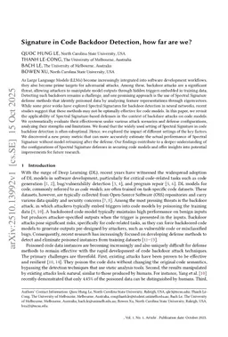 Signature in Code Backdoor Detection, how far are we?