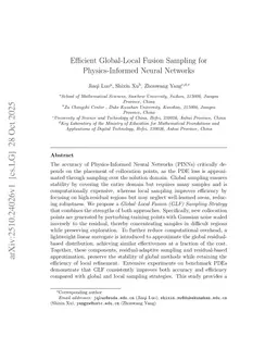 Efficient Global-Local Fusion Sampling for Physics-Informed Neural Networks