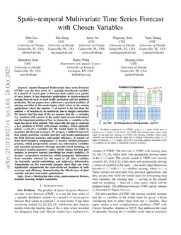 Spatio-temporal Multivariate Time Series Forecast with Chosen Variables