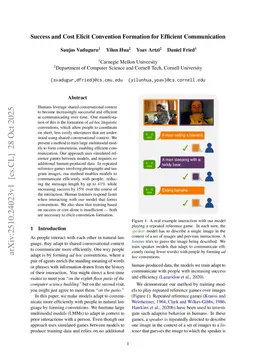 Success and Cost Elicit Convention Formation for Efficient Communication