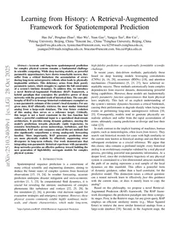 Learning from History: A Retrieval-Augmented Framework for Spatiotemporal Prediction