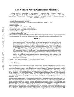 Low-N Protein Activity Optimization with FolDE
