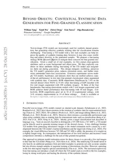Beyond Objects: Contextual Synthetic Data Generation for Fine-Grained Classification