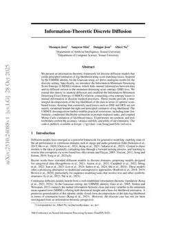 Information-Theoretic Discrete Diffusion