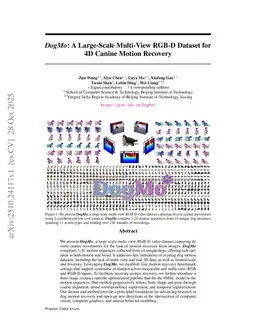 DogMo: A Large-Scale Multi-View RGB-D Dataset for 4D Canine Motion Recovery