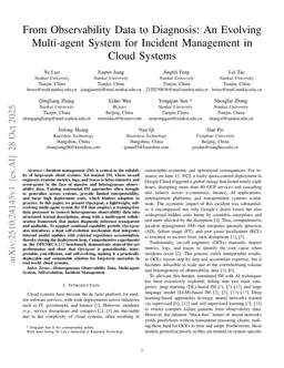 From Observability Data to Diagnosis: An Evolving Multi-agent System for Incident Management in Cloud Systems