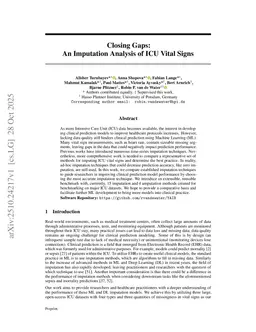Closing Gaps: An Imputation Analysis of ICU Vital Signs
