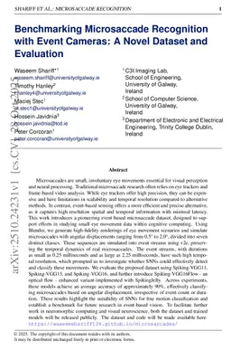 Benchmarking Microsaccade Recognition with Event Cameras: A Novel Dataset and Evaluation