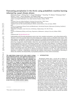 Forecasting precipitation in the Arctic using probabilistic machine learning informed by causal climate drivers