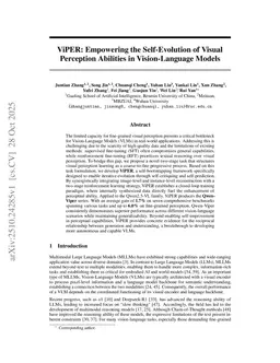 ViPER: Empowering the Self-Evolution of Visual Perception Abilities in Vision-Language Model
