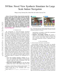 NVSim: Novel View Synthesis Simulator for Large Scale Indoor Navigation