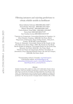 Filtering instances and rejecting predictions to obtain reliable models in healthcare