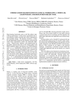 Stroke Lesion Segmentation in Clinical Workflows: A Modular, Lightweight, and Deployment-Ready Tool