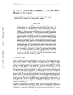 Bayesian Speech synthesizers Can Learn from Multiple Teachers