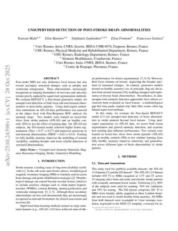 Unsupervised Detection of Post-Stroke Brain Abnormalities