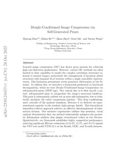 Deeply-Conditioned Image Compression via Self-Generated Priors